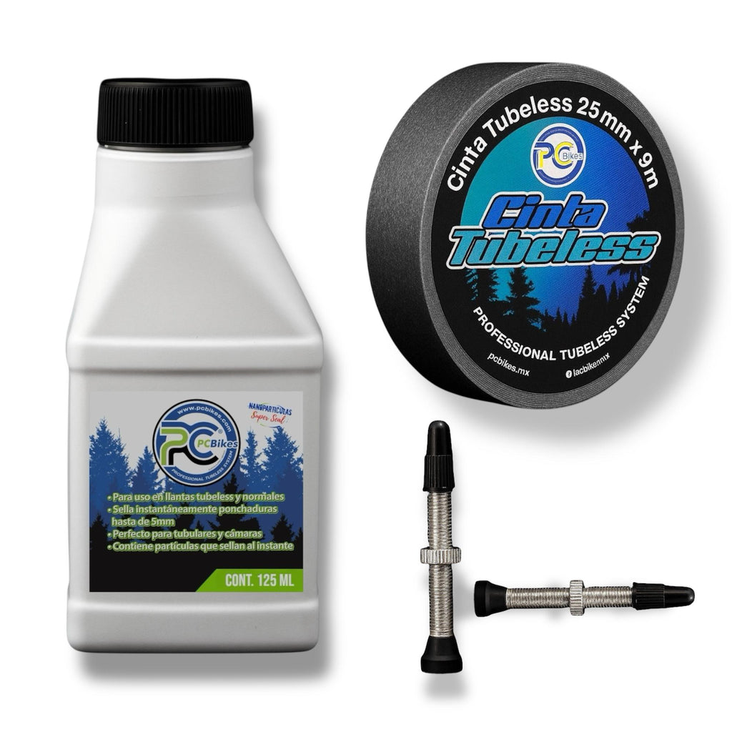 PC Kit Tubeless Starter / Kit Esencial Tubeless – Tu Primer Paso al Rodado Sin Cámara