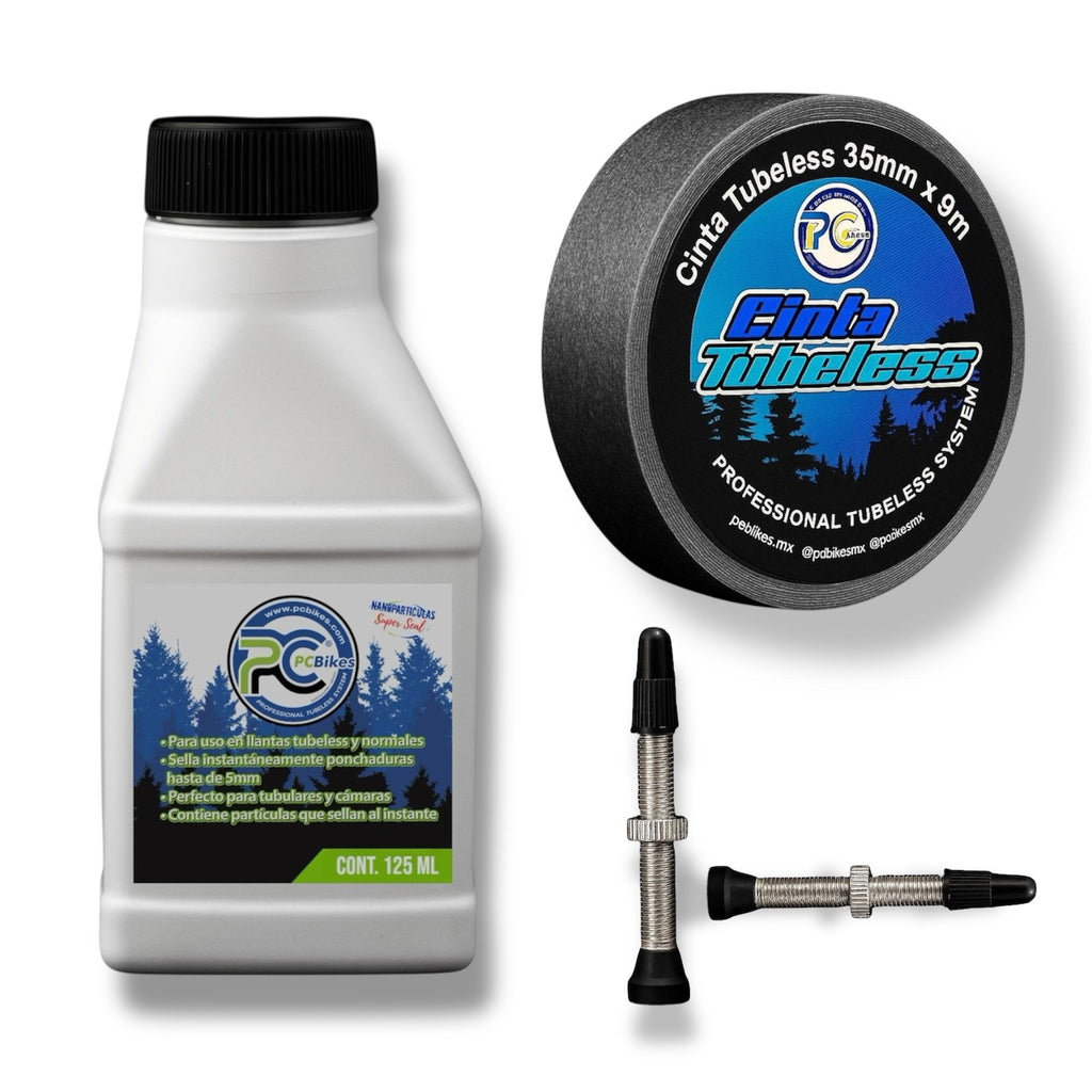 PC Kit Tubeless Starter / Kit Esencial Tubeless – Tu Primer Paso al Rodado Sin Cámara