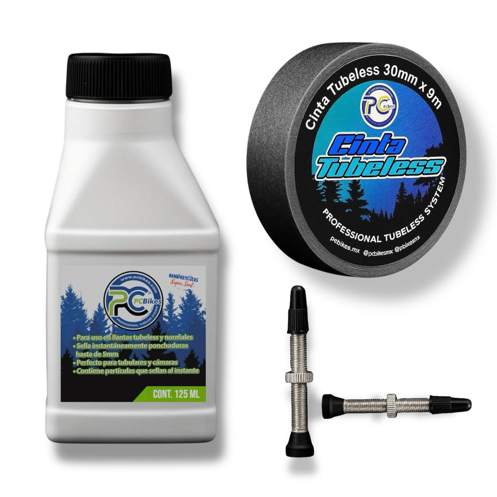 PC Kit Tubeless Starter / Kit Esencial Tubeless – Tu Primer Paso al Rodado Sin Cámara